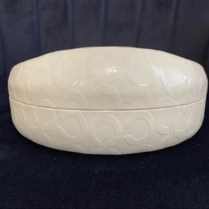 Coach White Ivory Embossed Sunglass Hard Case Box